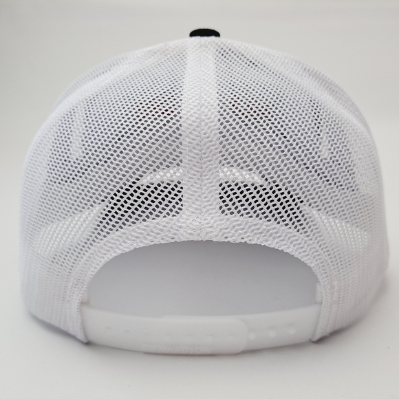 Rubicon 392 Richardson 112 Trucker Mesh Snapback Hat Cap Black & White - Picture 4 of 4